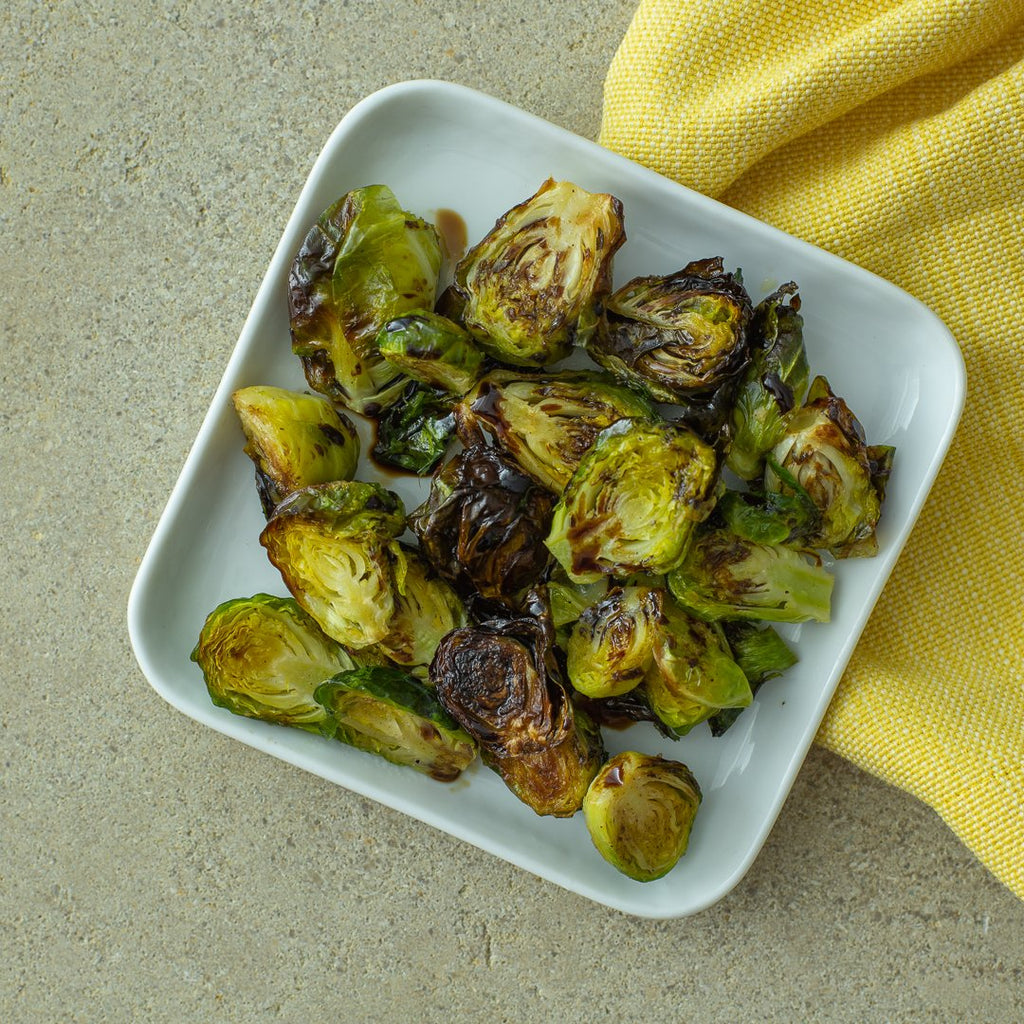 Charred Brussel Sprouts with Balsamic Glaze