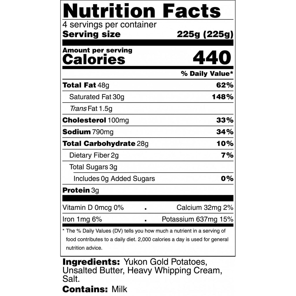 Mashed Potatoes (Serves 4)