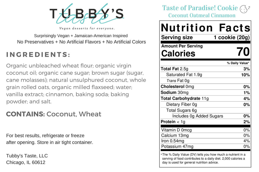 Tubby's Taste of Paradise Cookie